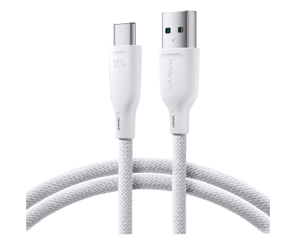 Kabel USB JoyRoom Multi-Color Series S-A34 USB-A / USB-C 100W 1m - biały
